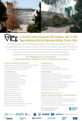 The 1st Annual International TCE Conference (June 1-5, 2011), 