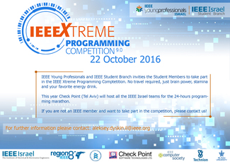 First Place for CS Team in IEEEXtreme Programming Competition