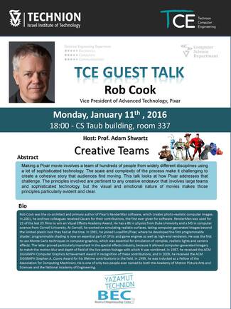 TCE Guest Lecture (Part II): Creative Teams