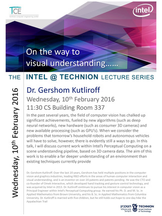 Intel@Technion Lectures: On the Way to Visual Understanding