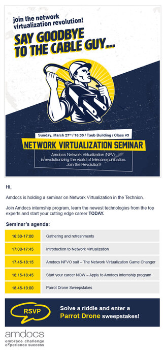 סמינר אמדוקס על "Network Virtualization"