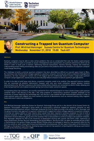 CSpecial Talk: Constructing a Trapped Ion Quantum Computer