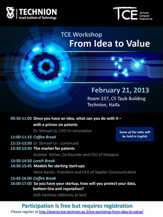 TCE Workshop: From Idea to Value 