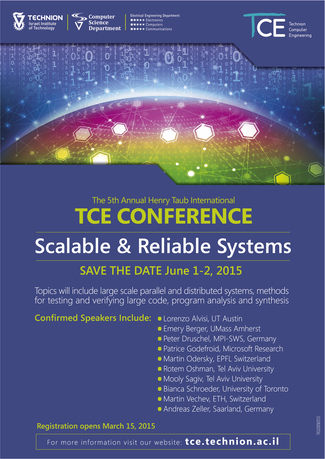 הכנס השנתי הבינלאומי החמישי להנדסת מחשבים בטכניון בנושא: Scalable and Reliable Systems
